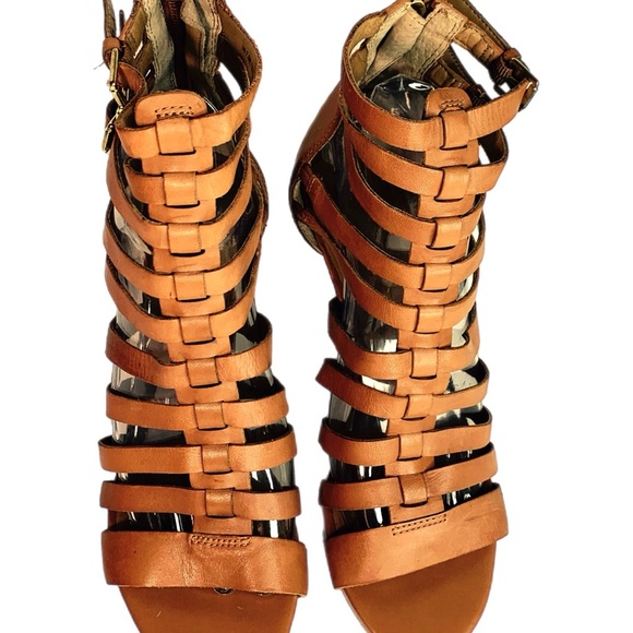 Via Spiga Brown Tan Strappy Gladiator Heels Sz:7.5 - Picture 7 of 12